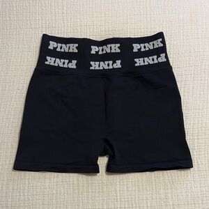 PINK Victoria's Secret Black Bike Shorts with Stretchy Waistband